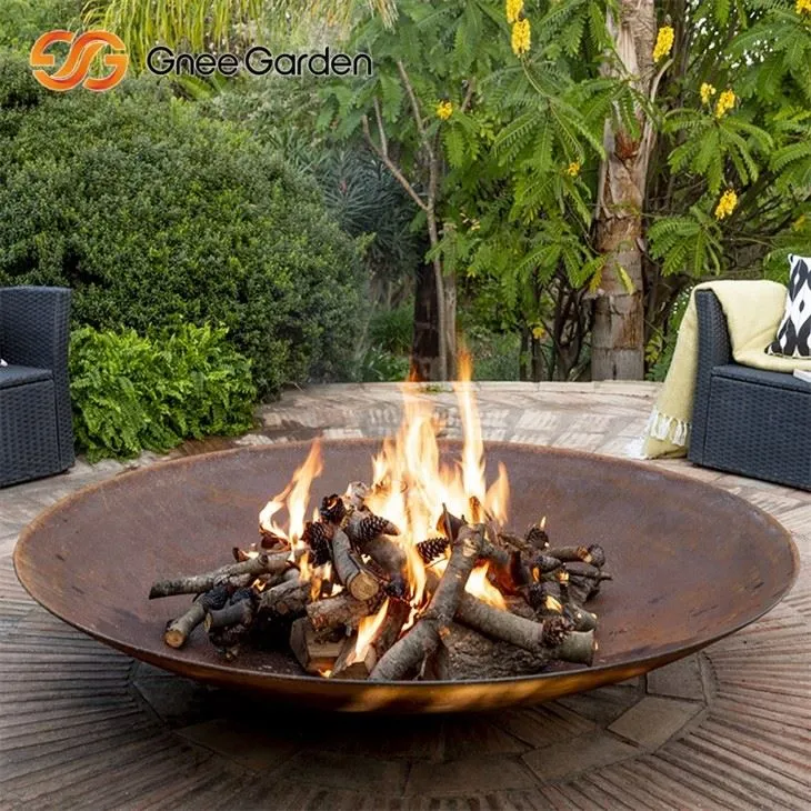 Corten Steel Fire Pit Eco-Friendly Metal Bowl