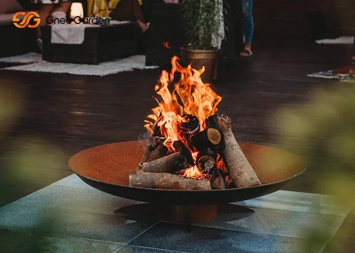 Corten Steel Fire Bowl Natural Weathered Look Corten Steel Fire Bowl Natural Weathered Look