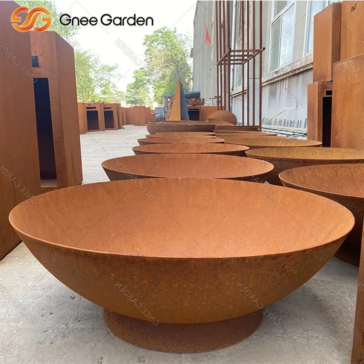 Corten Steel Fire Pit زیبا و براق