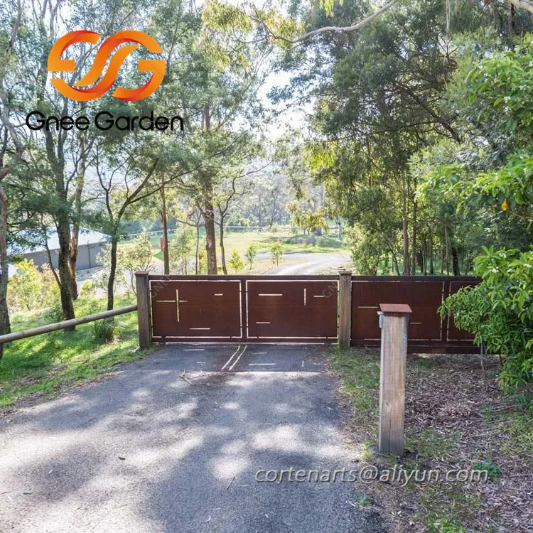 دروازه های باغ فولادی کورتن و حصار