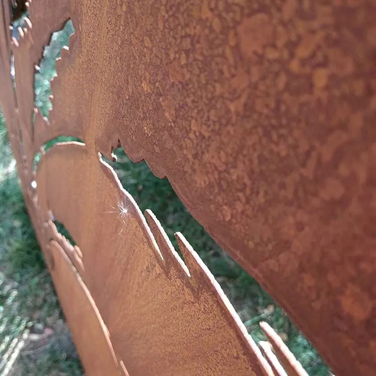 Corten Steel Garden Screen Rectangular Customized