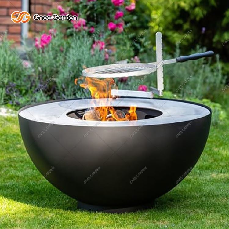 کورتن استیل پخت و پز در فضای باز BBQ گودال کاسه آتش گرد