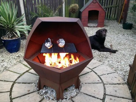 آشپزخانه در فضای باز کورتن استیل