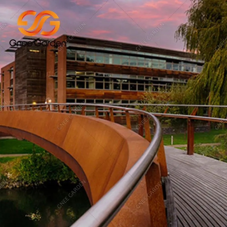 پل باغ فلزی قدرتمند کورتن استیل