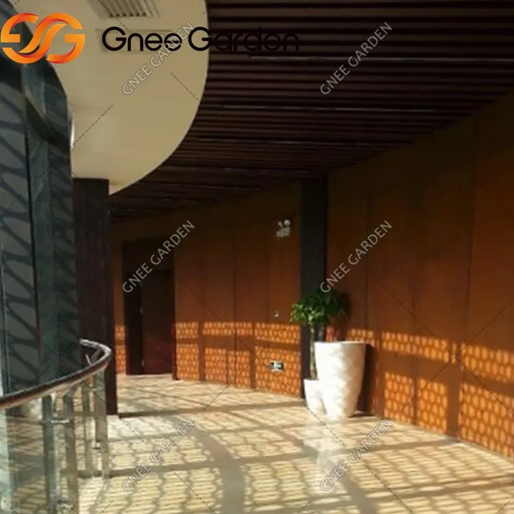 Easy Install Types Frameless Commercial Corten Steel Curtain Wall
