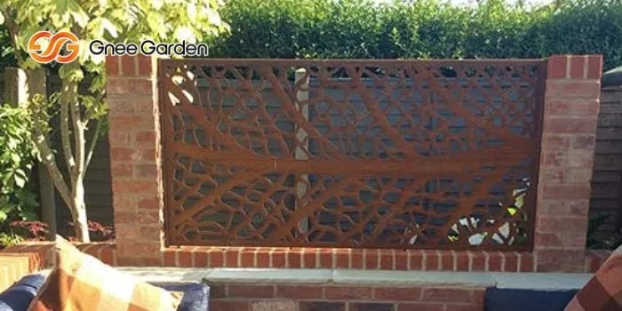 Corten Steel outdoor privacy screen Corten Steel outdoor privacy screen