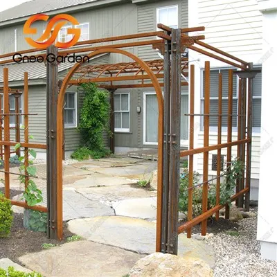 Corten فولاد باغ Gazebo فلز
