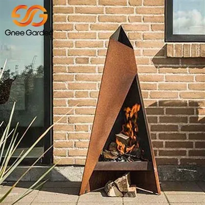 شومینه ایستاده فلزی کورتن